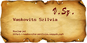 Vaskovits Szilvia névjegykártya